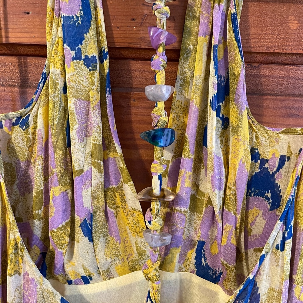 Zara Beaded Back Maxi Dress NWT